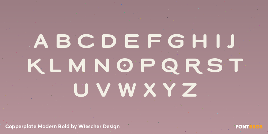 Copperplate Modern Bold Font Poster #2