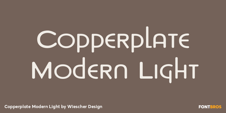 Copperplate Modern Light Font Poster #1
