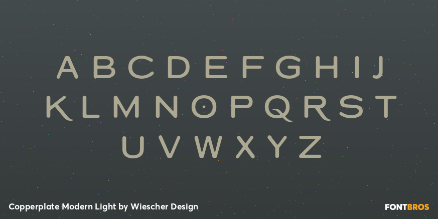 Copperplate Modern Light Font Poster #2