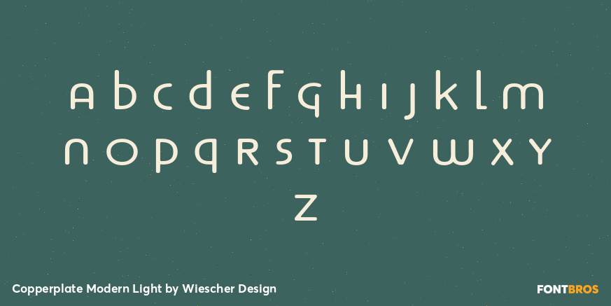 Copperplate Modern Light Font Poster #3