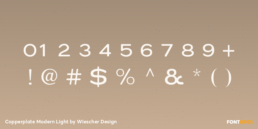 Copperplate Modern Light Font Poster #4