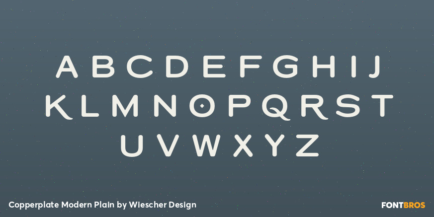 Copperplate Modern Plain Font Poster #2
