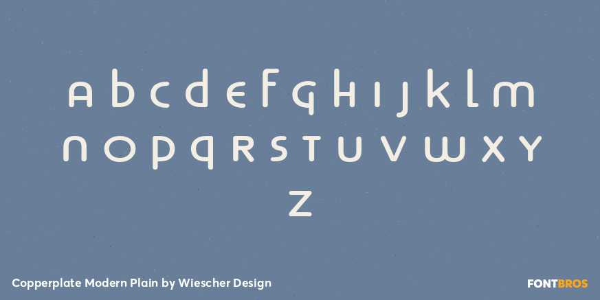 Copperplate Modern Plain Font Poster #3