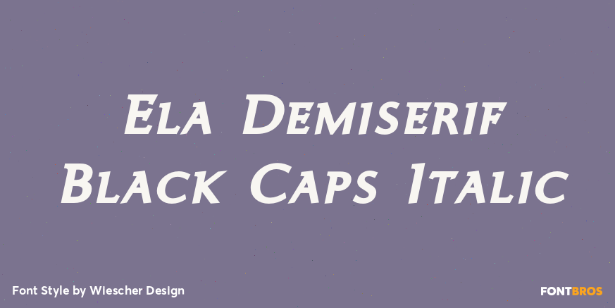 Ela Demiserif Black Caps Italic Poster