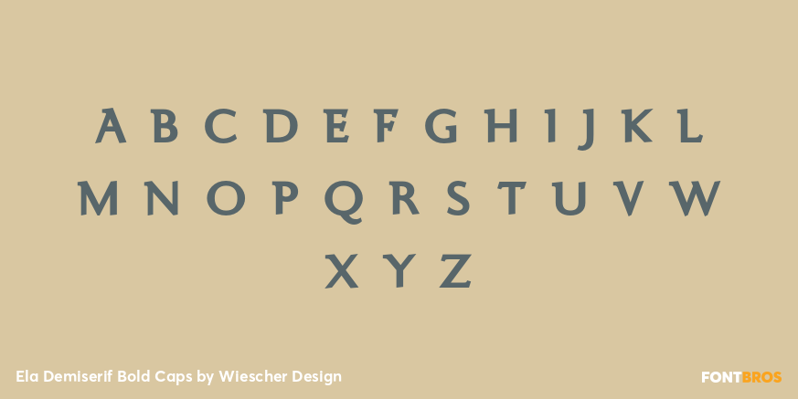 Ela Demiserif Bold Caps Font Poster #3