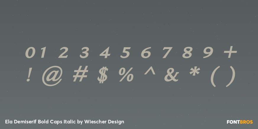 Ela Demiserif Bold Caps Italic Font Poster #4