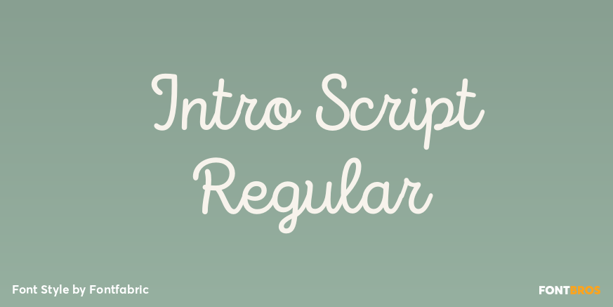 Intro Script Regular Font Poster #1