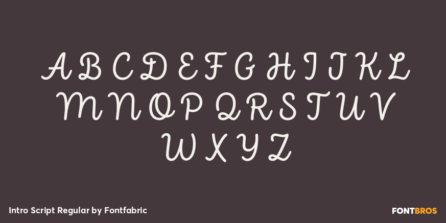 Intro Script Regular Font Poster #2