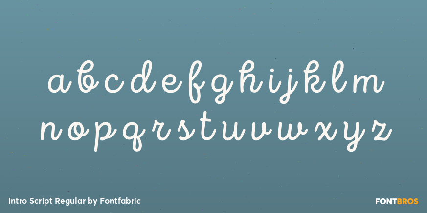 Intro Script Regular Font Poster #3