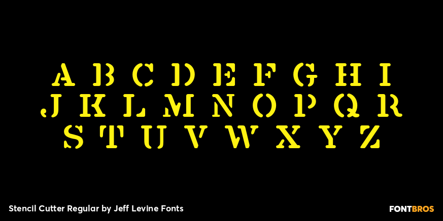 Stencil Cutter Regular Font Poster #2
