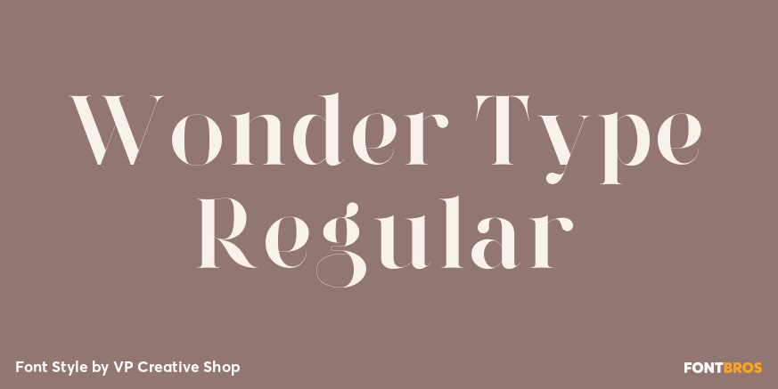 Wonder Type Regular Font Poster #1