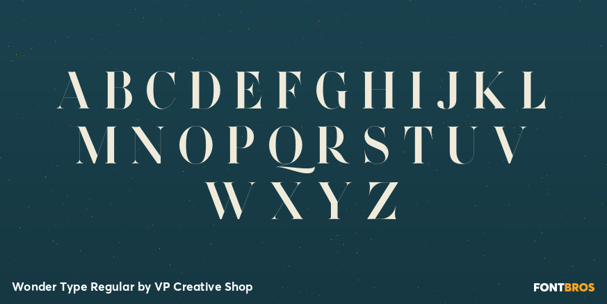Wonder Type Regular Font Poster #2
