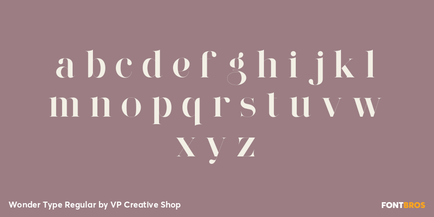Wonder Type Regular Font Poster #3