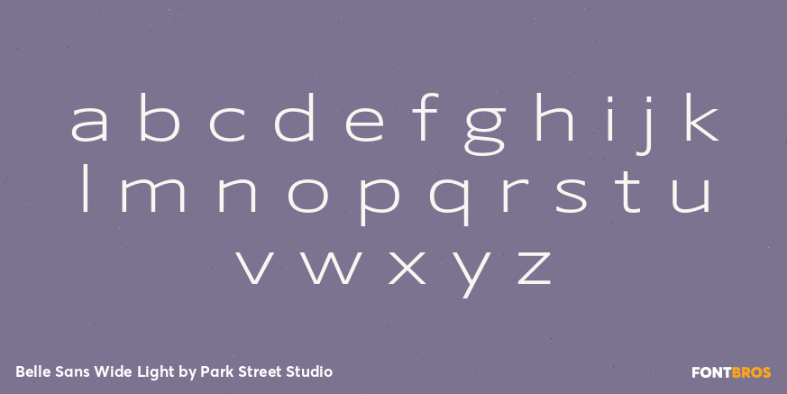 Belle Sans Wide Light Font Poster #3