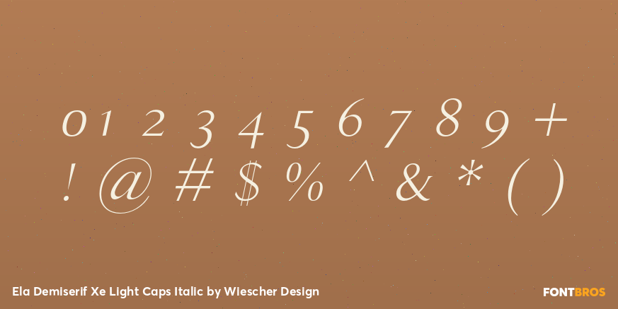 Ela Demiserif Xe Light Caps Italic Font Poster #4