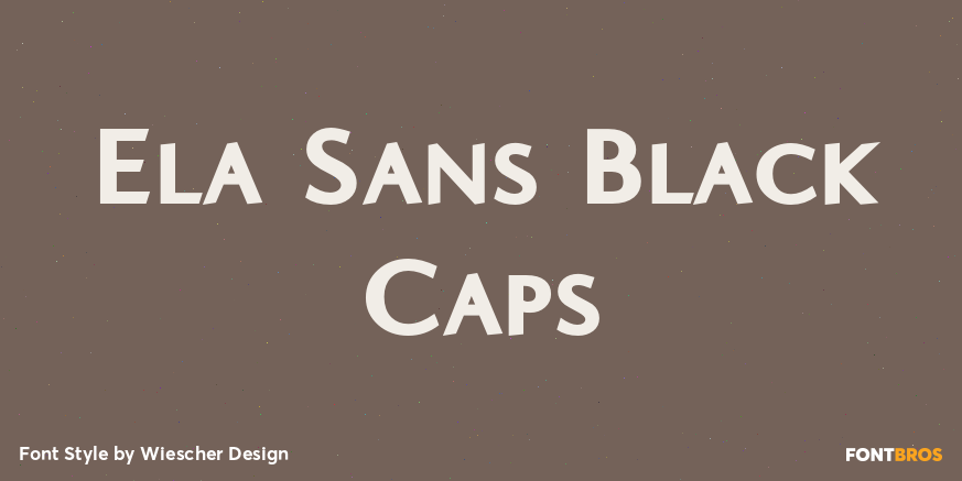 Ela Sans Black Caps Font Poster #1