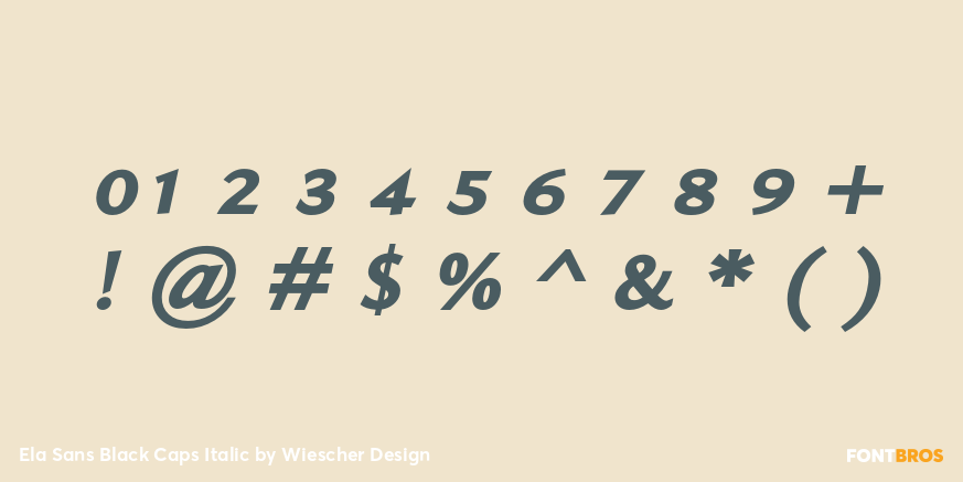 Ela Sans Black Caps Italic Font Poster #1