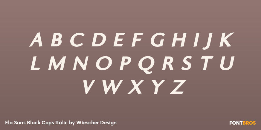 Ela Sans Black Caps Italic Font Poster #1