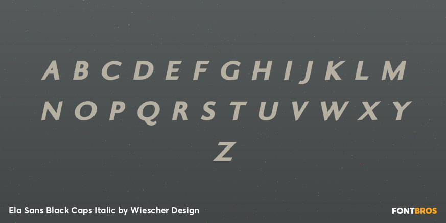 Ela Sans Black Caps Italic Font Poster #1