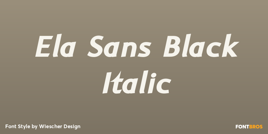 Ela Sans Black Italic Poster