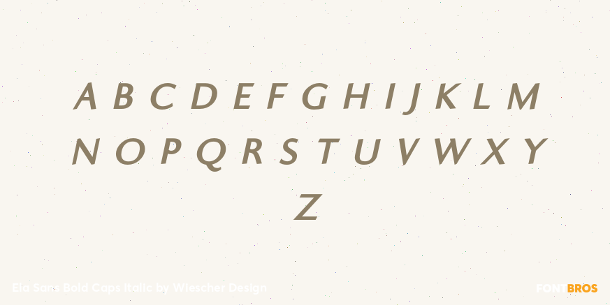 Ela Sans Bold Caps Italic Font Poster #1