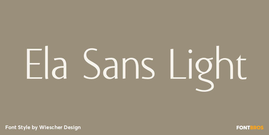 Ela Sans Light Poster