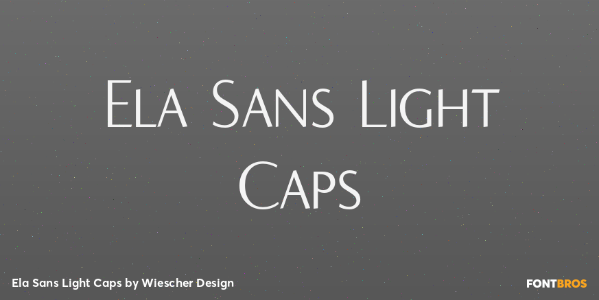 Ela Sans Light Caps Poster