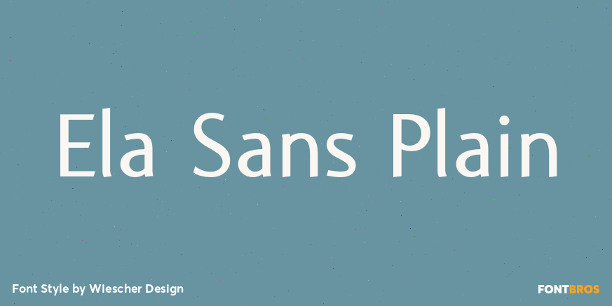 Ela Sans Plain Font Poster #1