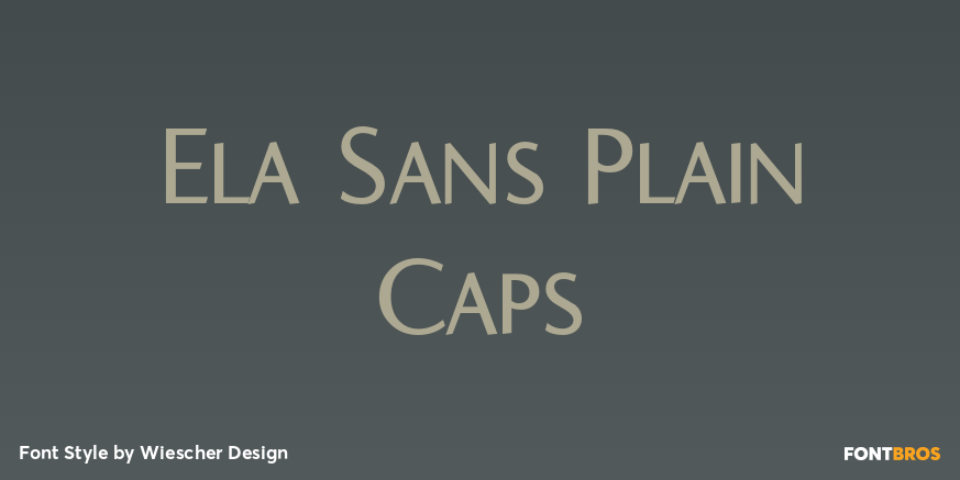 Ela Sans Plain Caps Poster