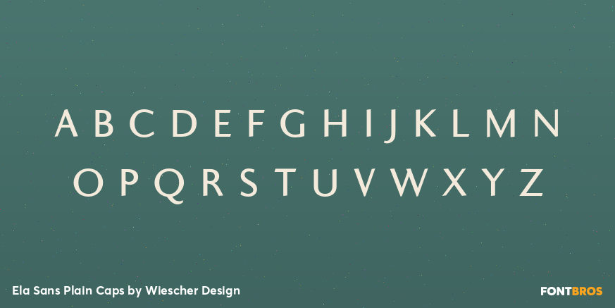 Ela Sans Plain Caps Font Poster #3