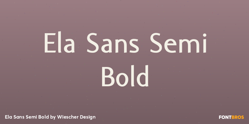 Ela Sans Semi Bold Font Poster #1