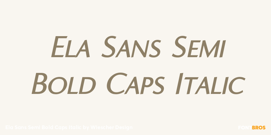 Ela Sans Semi Bold Caps Italic Font Poster #1