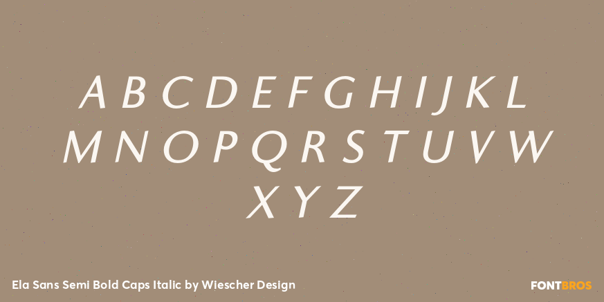 Ela Sans Semi Bold Caps Italic Font Poster #2