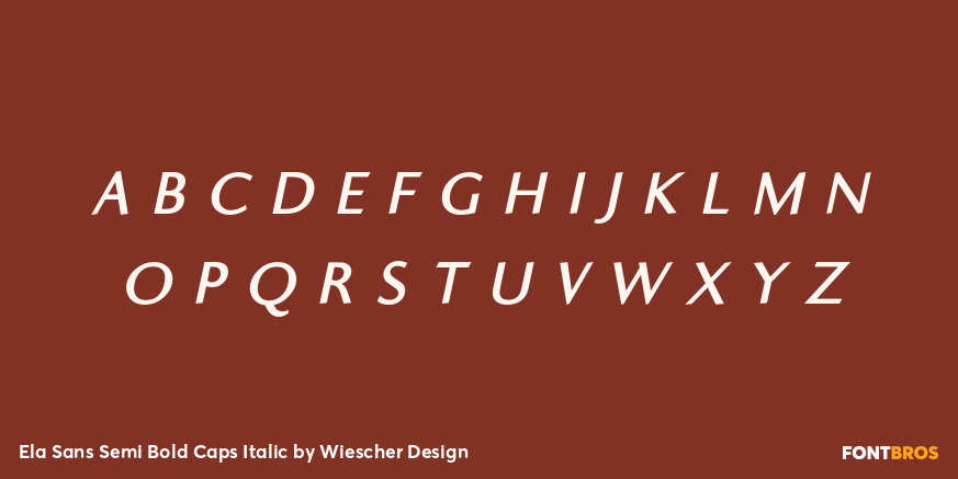 Ela Sans Semi Bold Caps Italic Font Poster #3