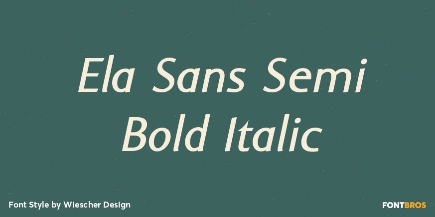 Ela Sans Semi Bold Italic Poster