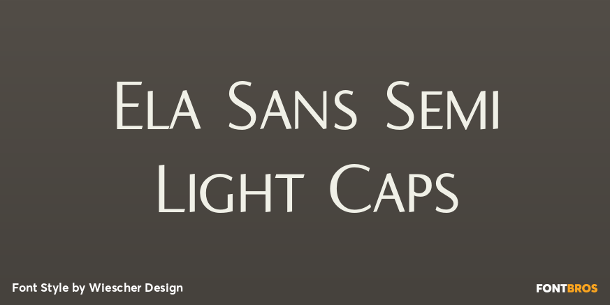 Ela Sans Semi Light Caps Font Poster #1