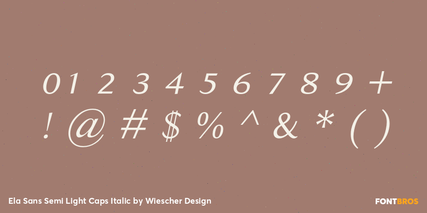 Ela Sans Semi Light Caps Italic Font Poster #4