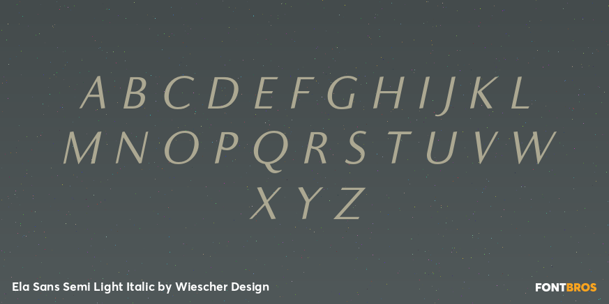 Ela Sans Semi Light Italic Font Poster #2