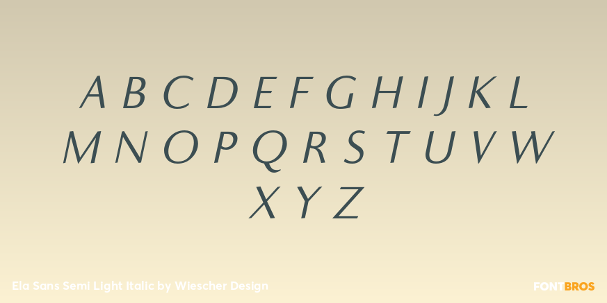Ela Sans Semi Light Italic Font Poster #1