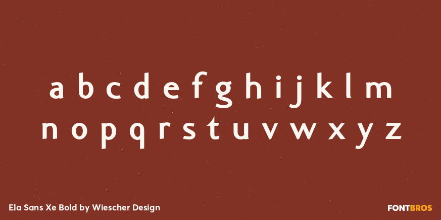 Ela Sans Xe Bold Font Poster #1