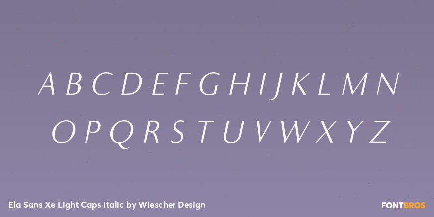 Ela Sans Xe Light Caps Italic Font Poster #3