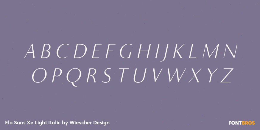 Ela Sans Xe Light Italic Font Poster #2