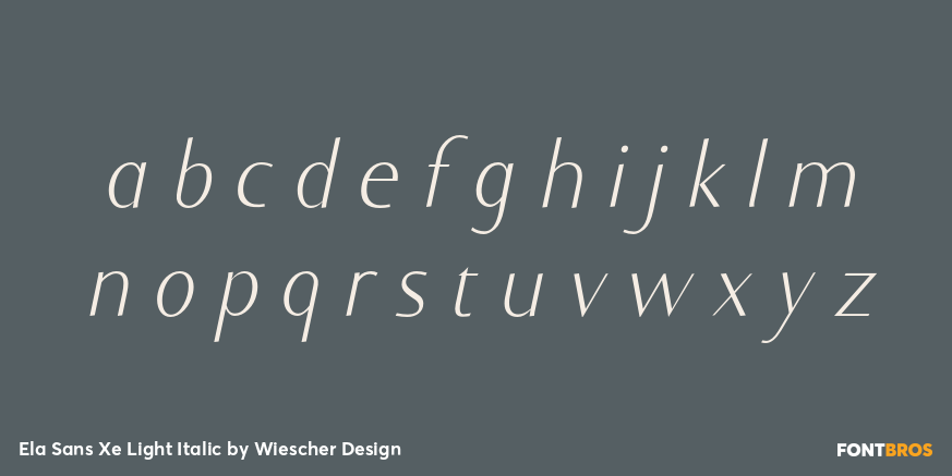 Ela Sans Xe Light Italic Font Poster #3