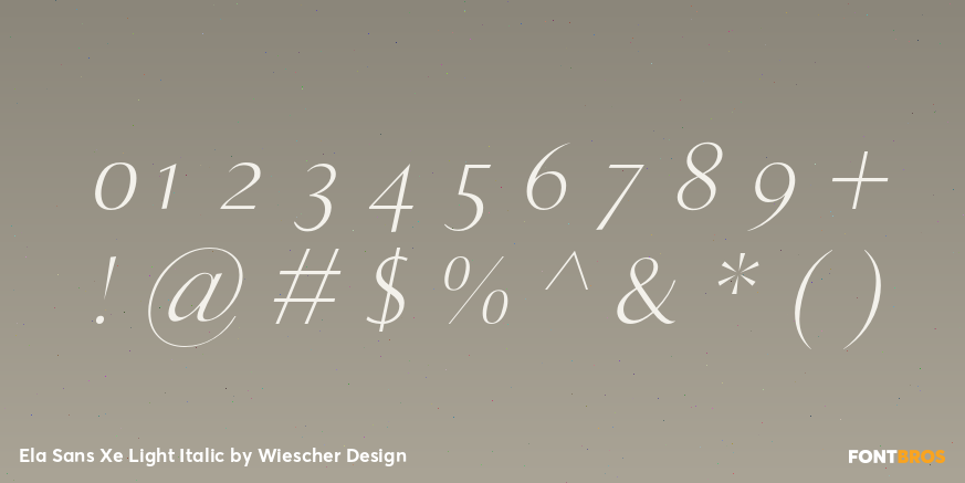 Ela Sans Xe Light Italic Font Poster #4