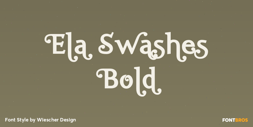 Ela Swashes Bold Font Poster #1