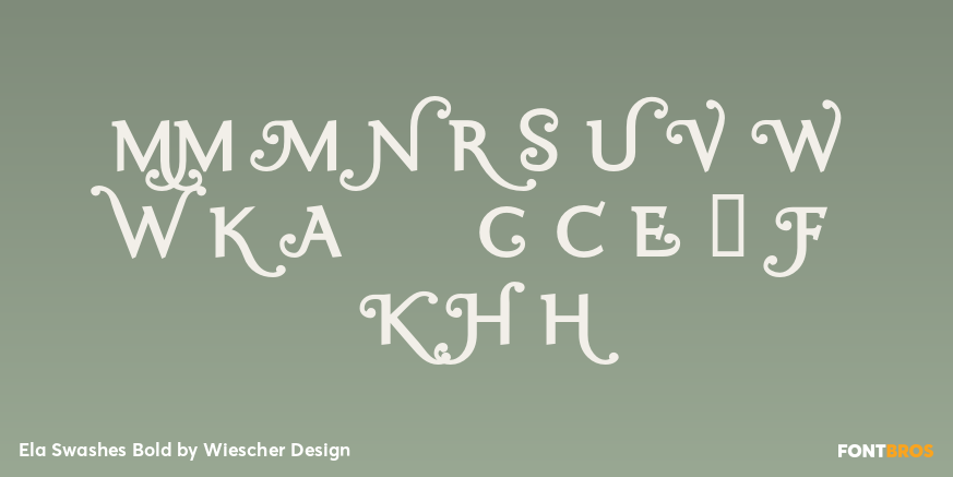 Ela Swashes Bold Font Poster #1