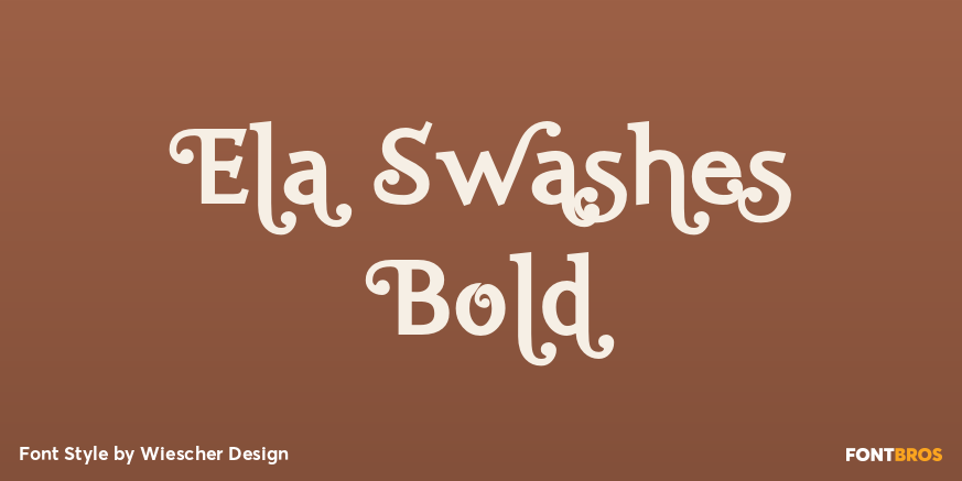 Ela Swashes Bold Font Poster #1