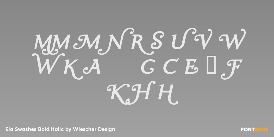 Ela Swashes Bold Italic Font Poster #1