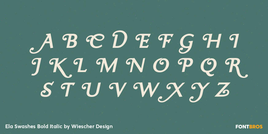 Ela Swashes Bold Italic Font Poster #1