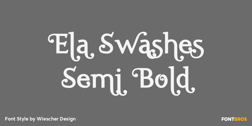 Ela Swashes Semi Bold Poster